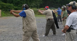 Staff shooting the qualification